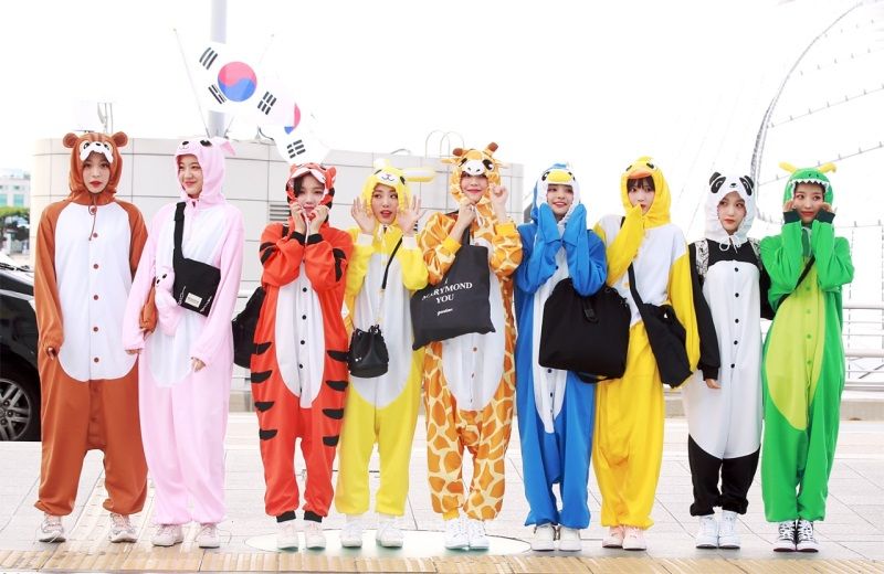 nhóm nhạc hàn quốc fromis 9 diện trang phục kigurumi ra sân bay nhóm nhạc hàn quốc fromis 9 diện trang phục kigurumi ra sân bay